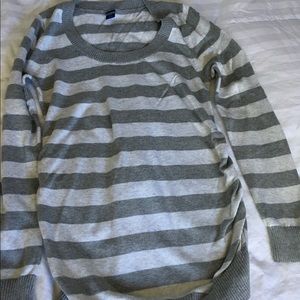Striped Gray Maternity Top.